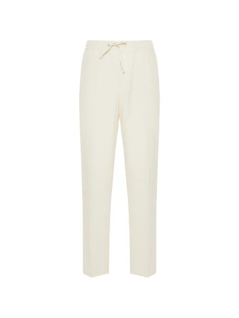 Canali drawstring-waistband straight-leg trousers