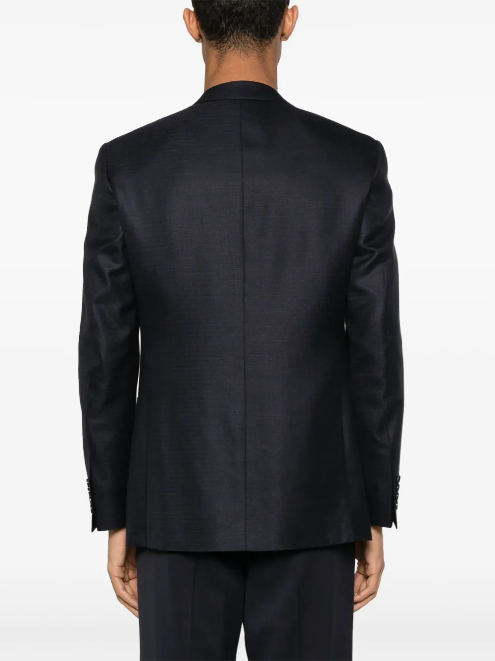Canali Blazer met visgraatpatroon Blauw