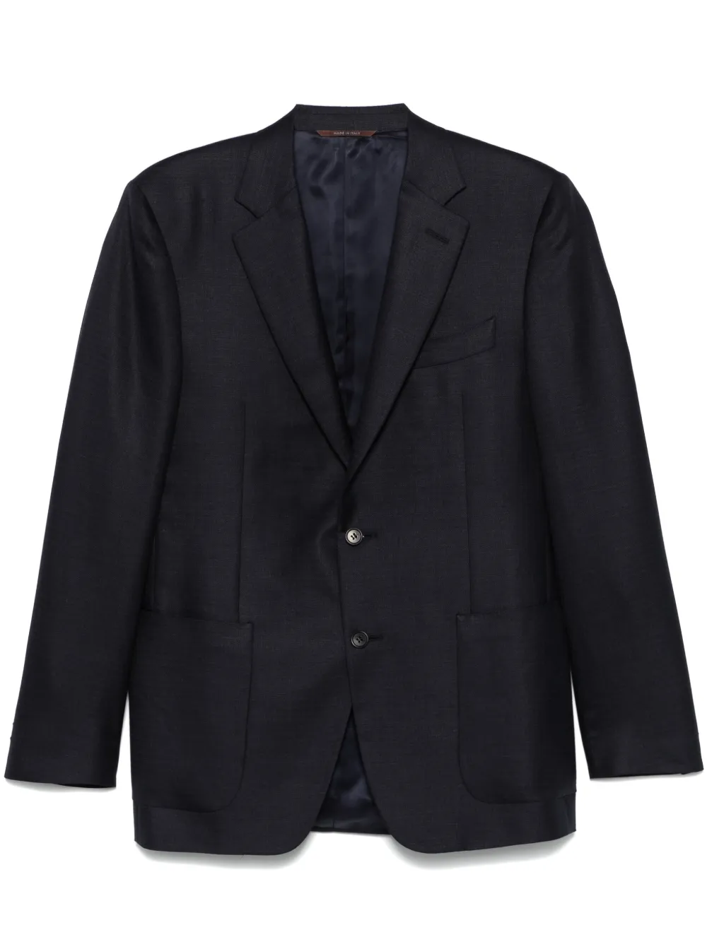 Canali herringbone-pattern blazer | Blue | Image 1