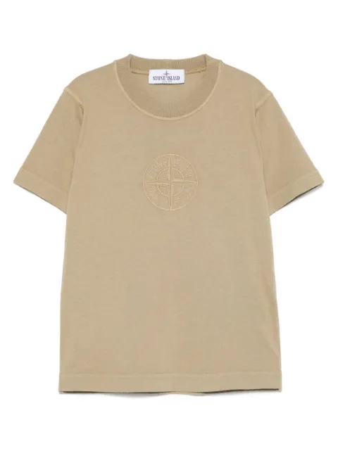 Stone Island Junior logo-embroidered T-shirt