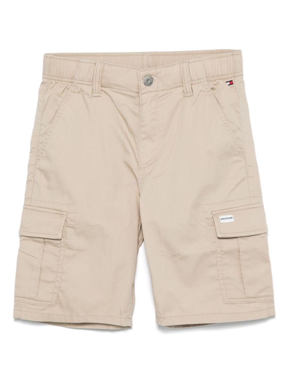 Tommy Hilfiger Junior Shorts met logopatch Beige