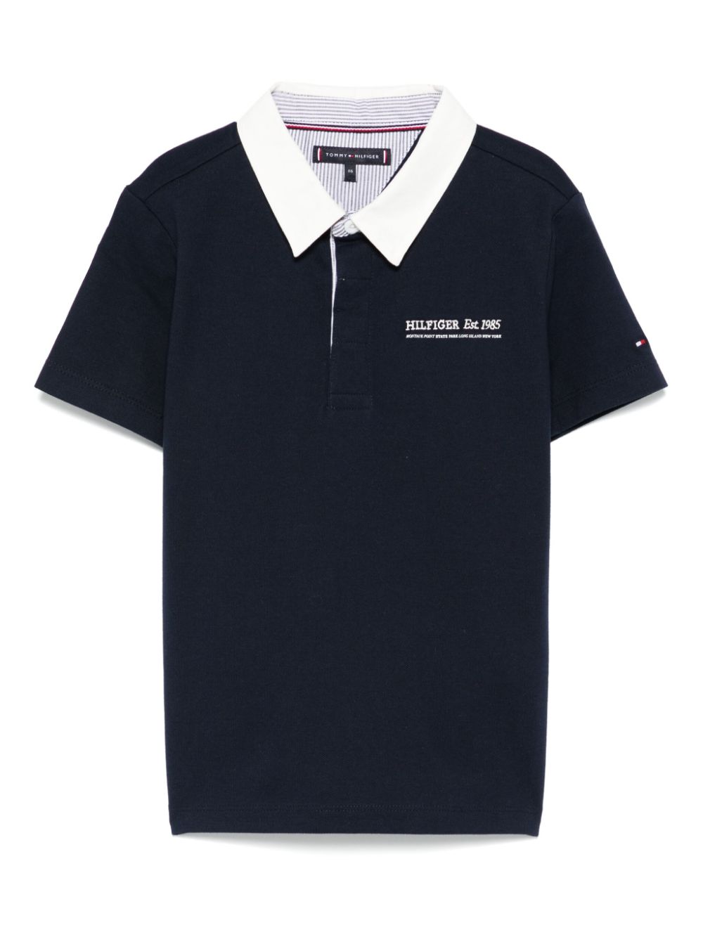 Tommy Hilfiger Junior logo-embroidered polo shirt - Blue