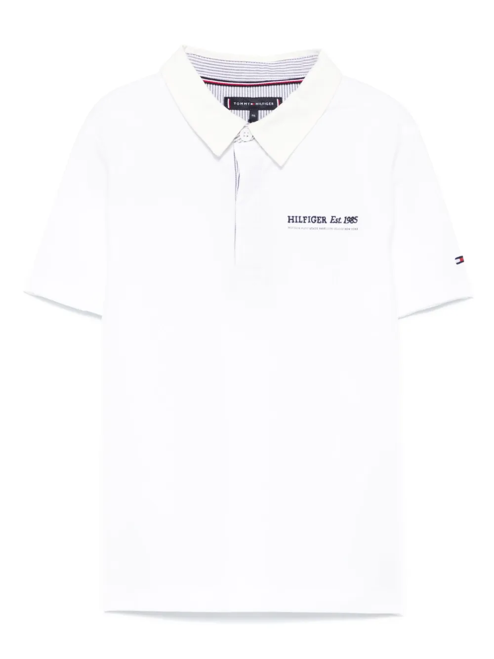Tommy Hilfiger Junior Polo con ricamo - Bianco