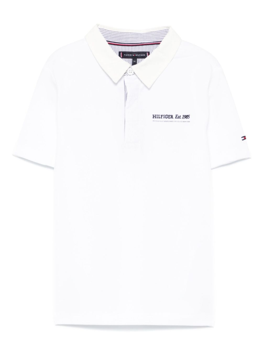 Tommy Hilfiger Junior logo-embroidered polo shirt - White