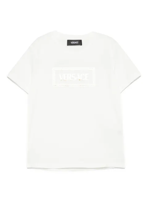 Versace Kids '90 damier-print T-shirt
