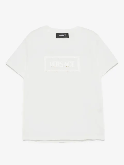Versace Kids '90 damier-print T-shirt