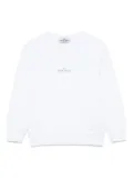Stone Island Junior logo-print crew-neck sweatshirt - White