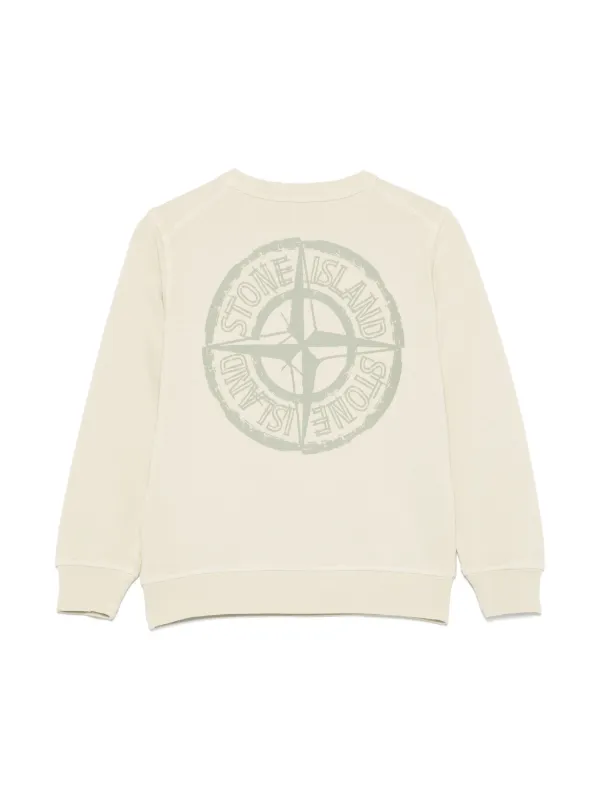 Stone Island Junior ロゴ スウェットシャツ | ニュートラル | FARFETCH JP