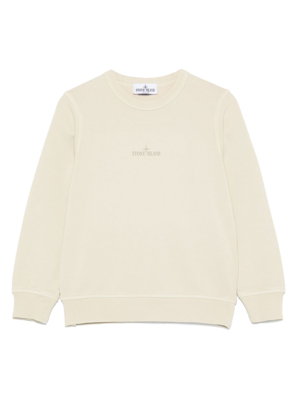 Stone Island Junior logo-print crew-neck sweatshirt - Neutrals