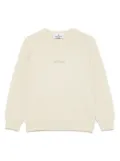 Stone Island Junior logo-print crew-neck sweatshirt - Neutrals