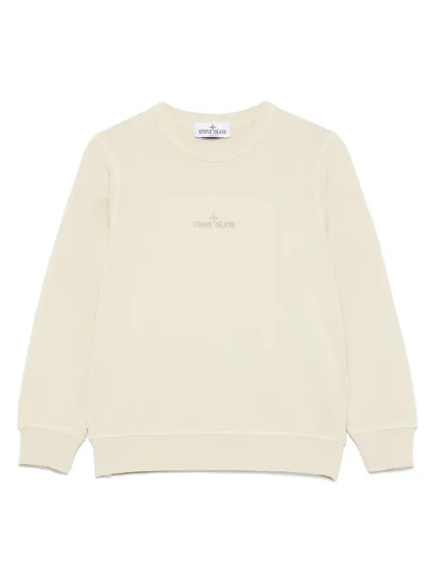 Stone Island Junior logo-print crew-neck sweatshirt