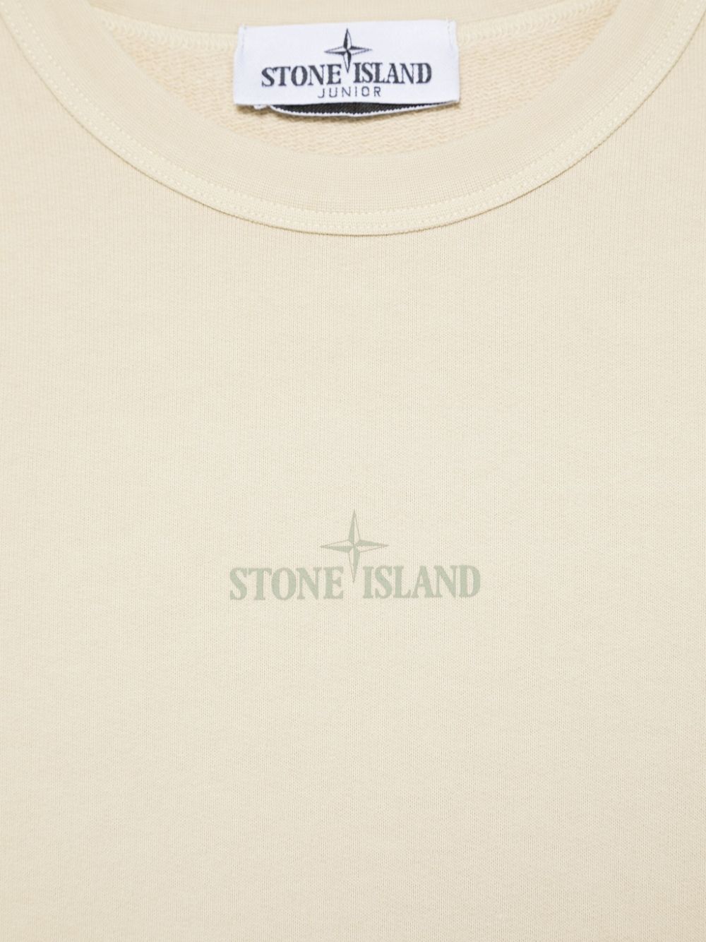 Stone Island Junior Sweater met logoprint Beige