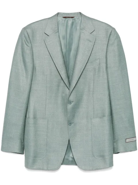 Canali twill-weave blazer