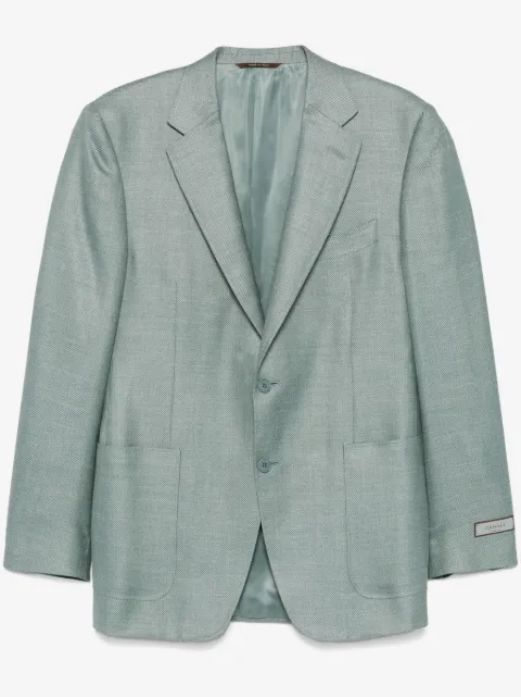 Canali twill-weave blazer