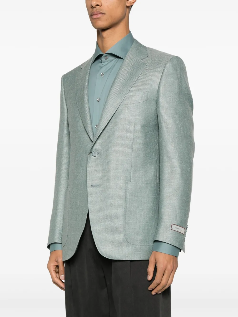 Canali Twill blazer Blauw