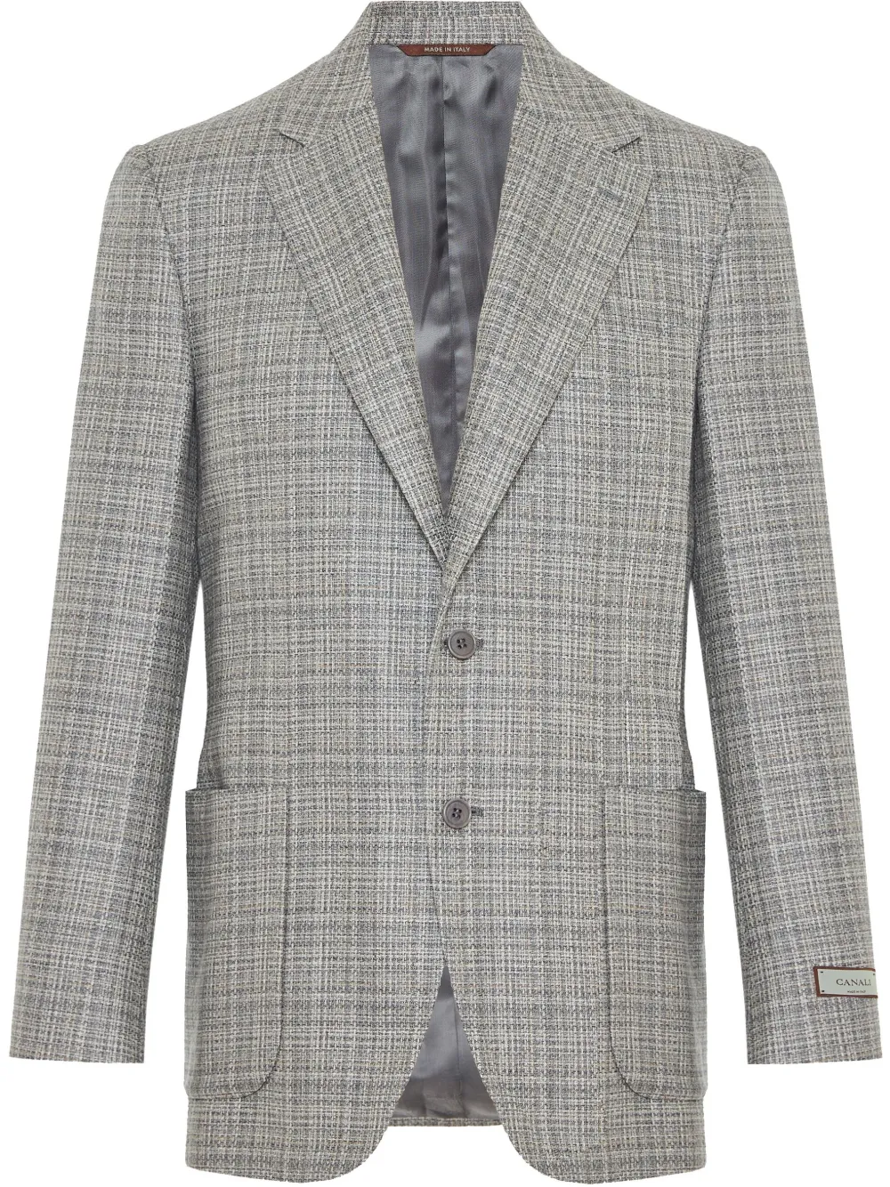 Canali Geruite blazer Grijs