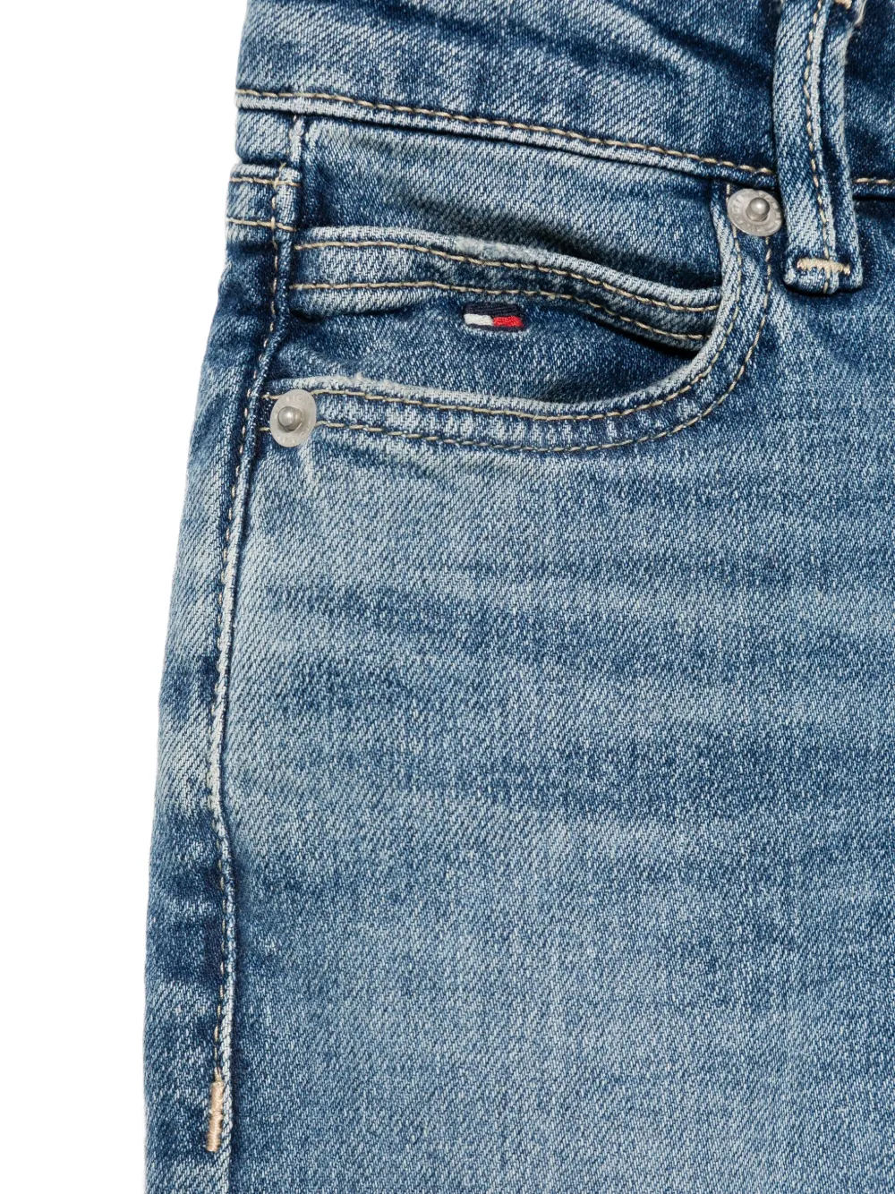 Tommy Hilfiger Junior Jeans met toelopende pijpen Blauw