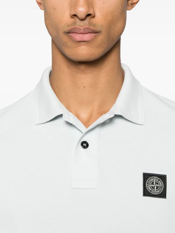 Stone Island コンパスパッチ ポロシャツ | ブルー | FARFETCH JP