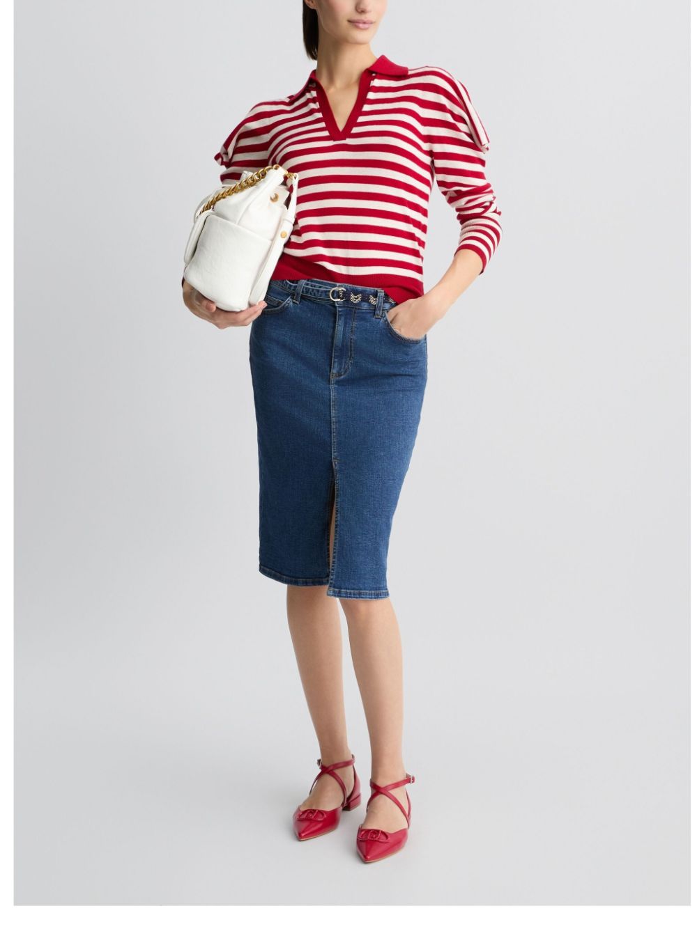 LIU JO striped sweater - Rood