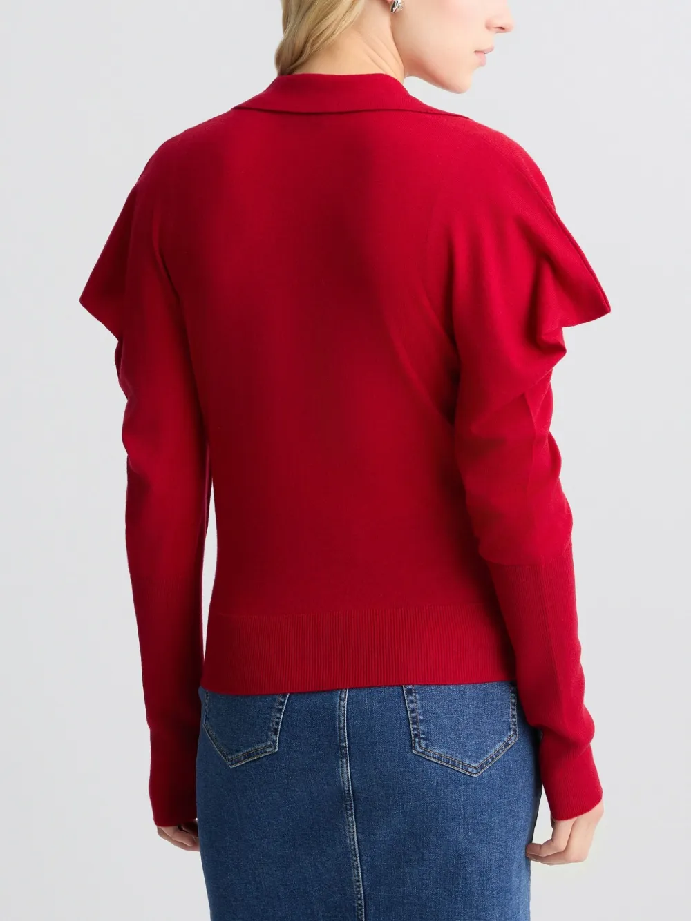 Liu •jo Red Wool And Cashmere Jumper In 红色