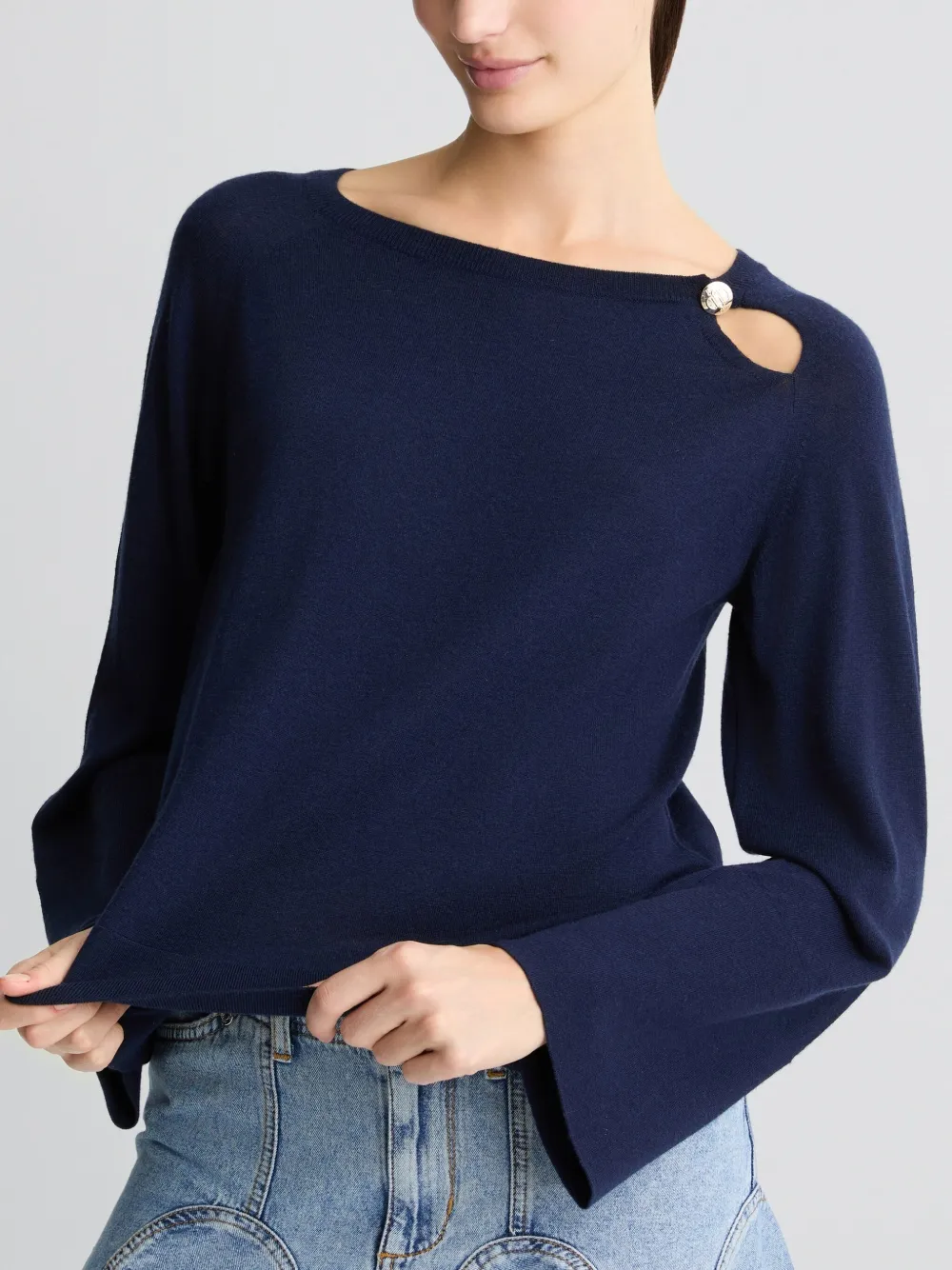 LIU JO Trui met uitgesneden details Blauw