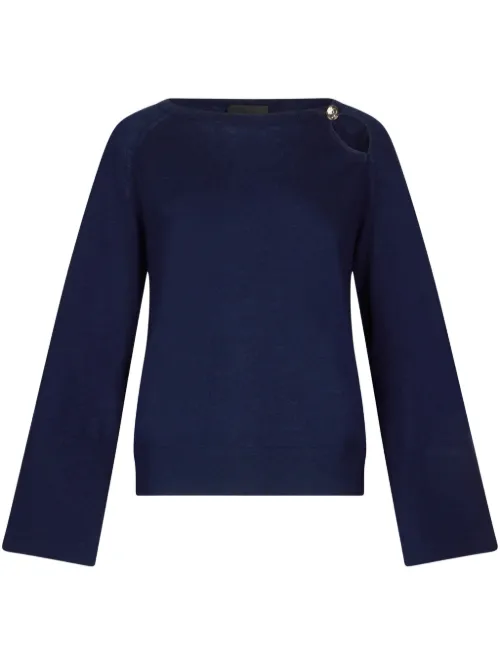 LIU JO pull à découpes - Bleu - LIU JO - Modalova