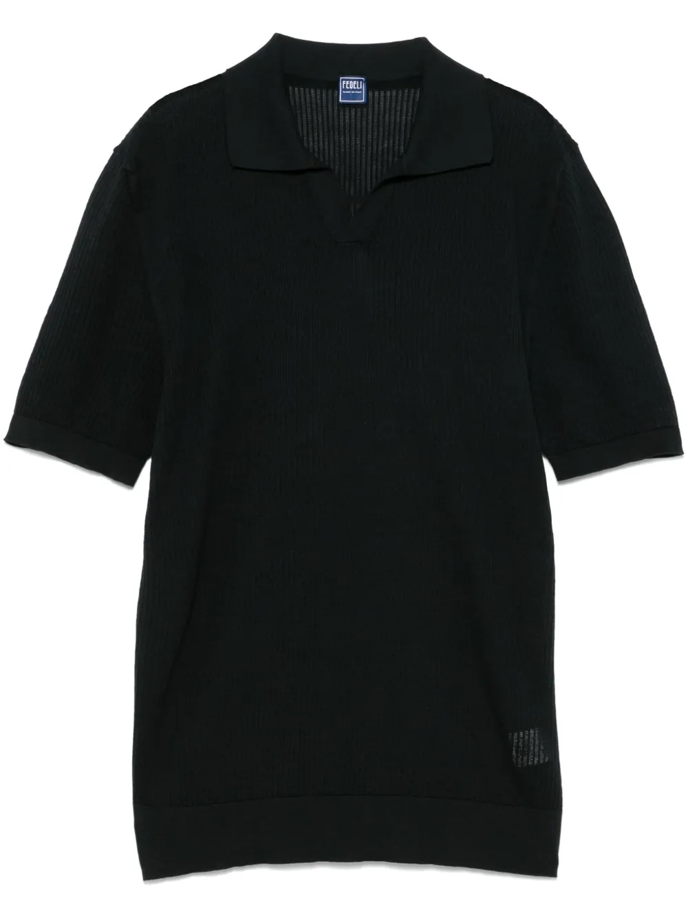 ribbed polo shirt