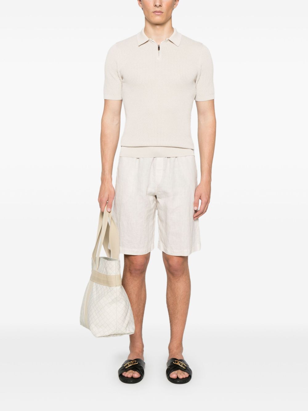 Fedeli Linnen shorts - Beige