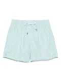 Fedeli striped swim shorts - Green