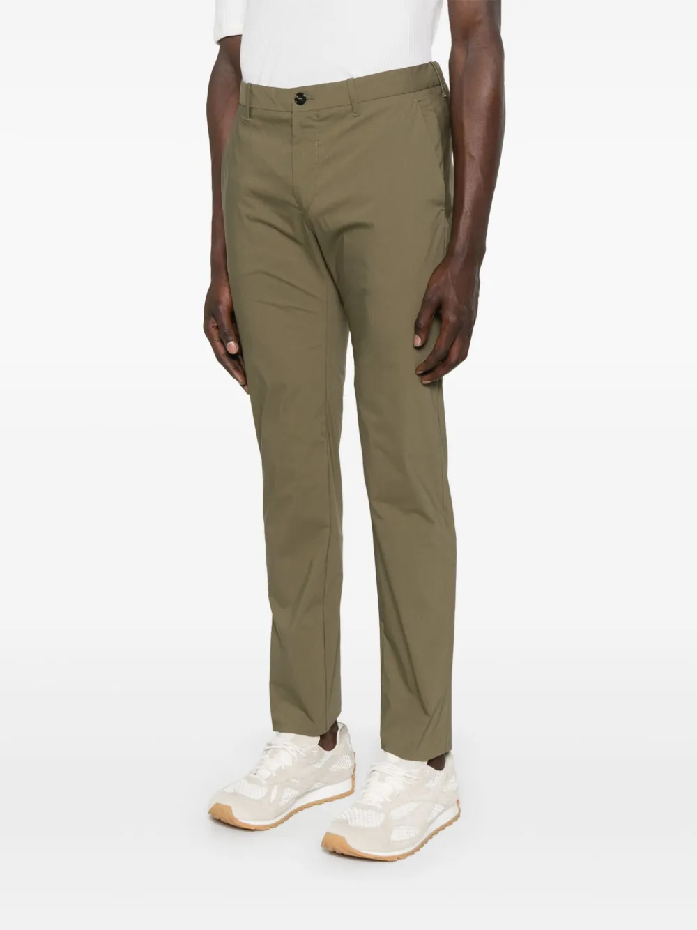 Incotex Chino met elastische band Groen