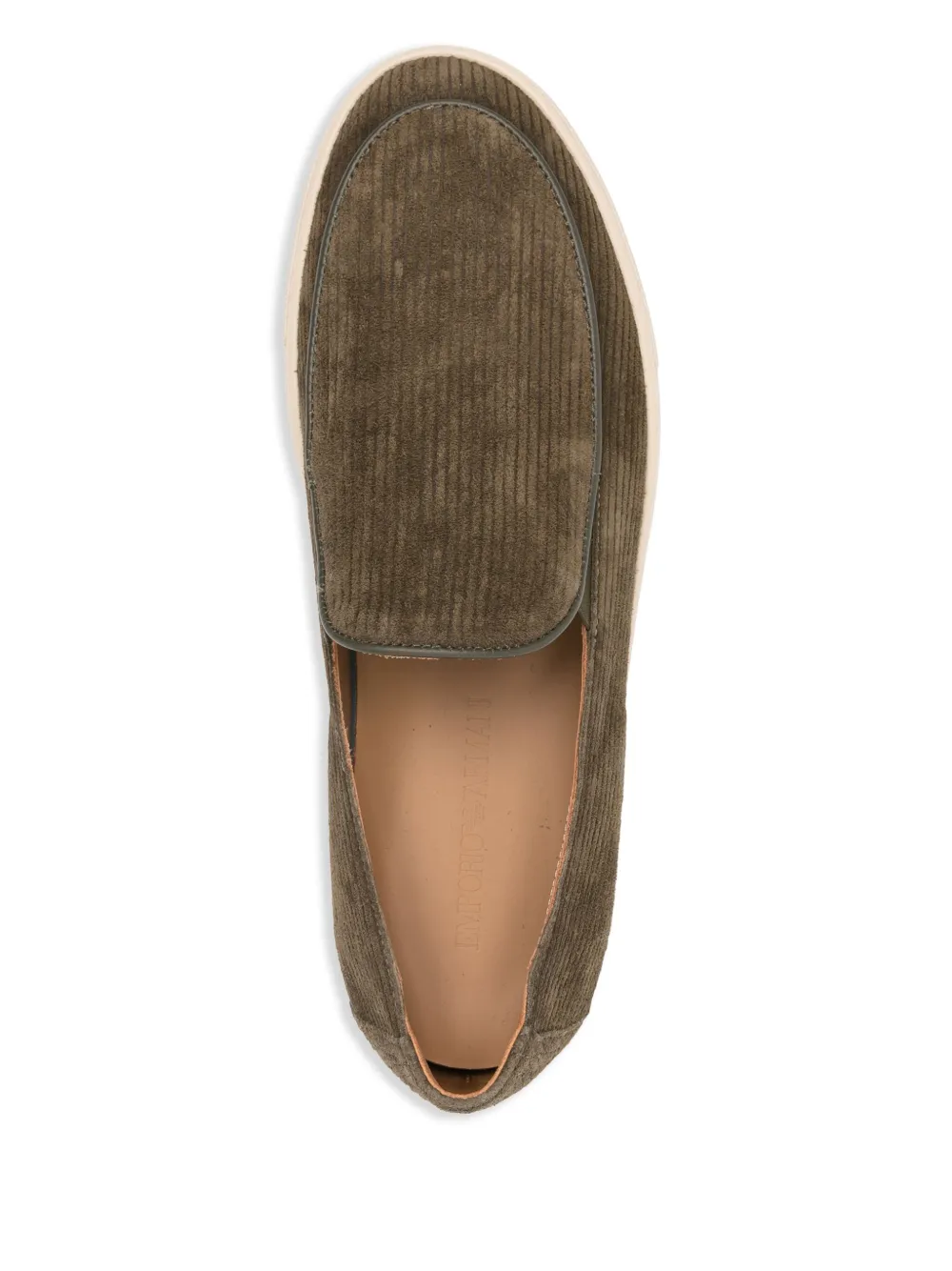 Emporio Armani suede loafers Green