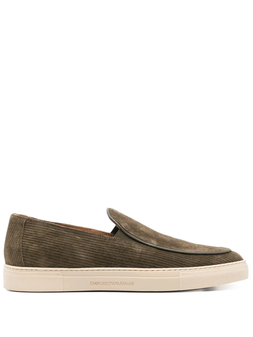 Emporio Armani suede loafers Green