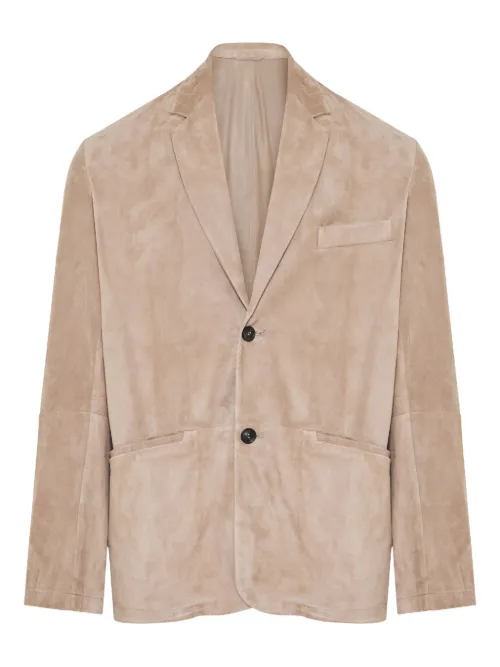 Blazer en daim - Emporio Armani - Modalova