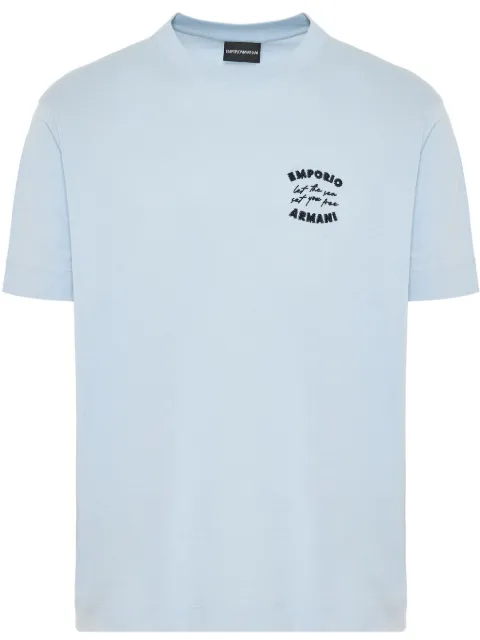 Emporio Armani logo-embroidered T-shirt