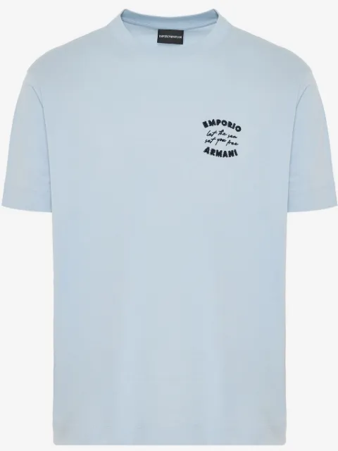 Emporio Armani logo-embroidered T-shirt