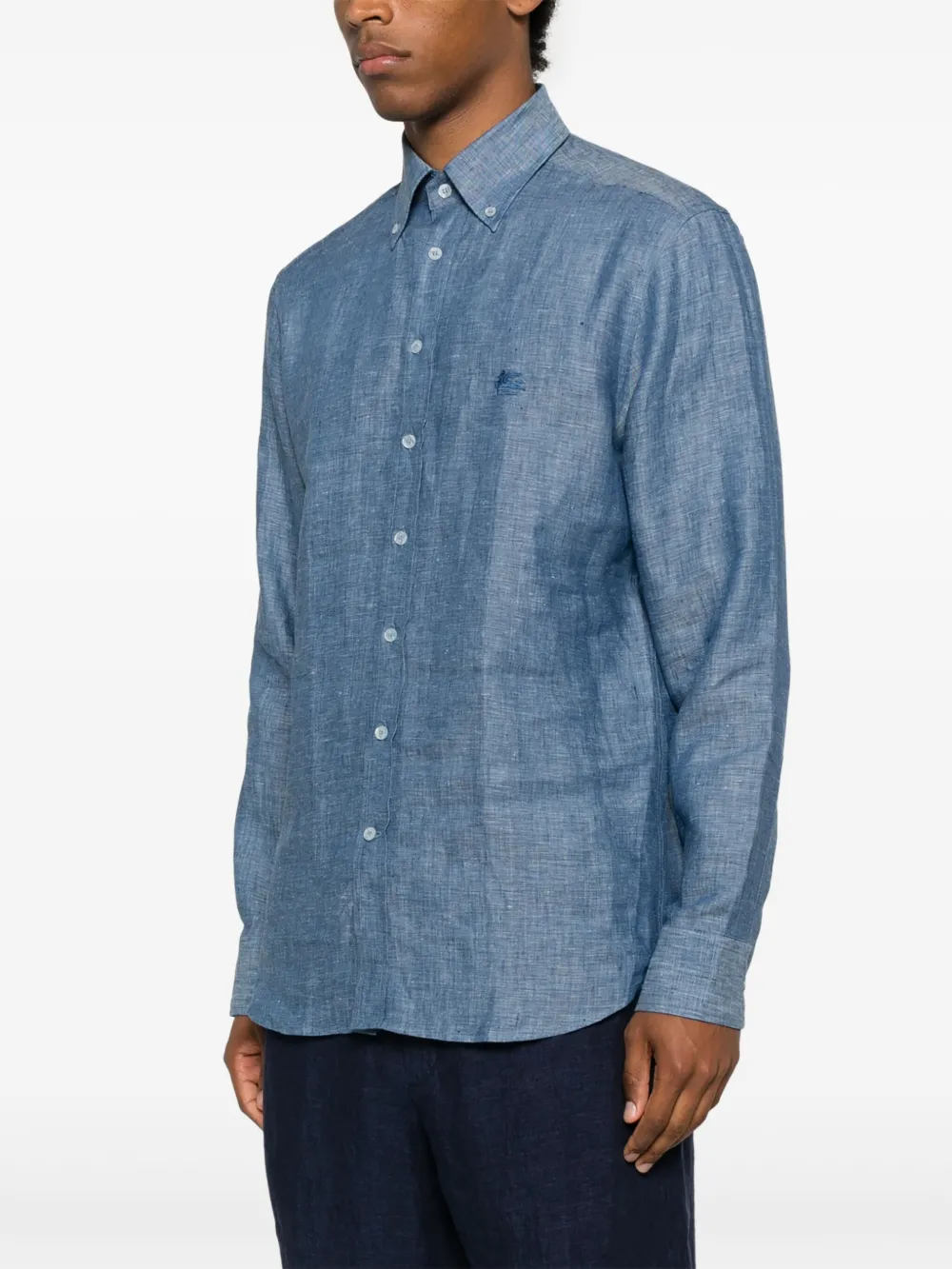 ETRO Linnen overhemd Blauw