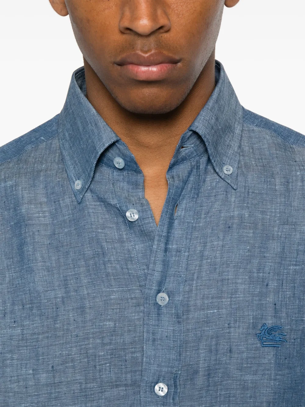 ETRO Linnen overhemd Blauw