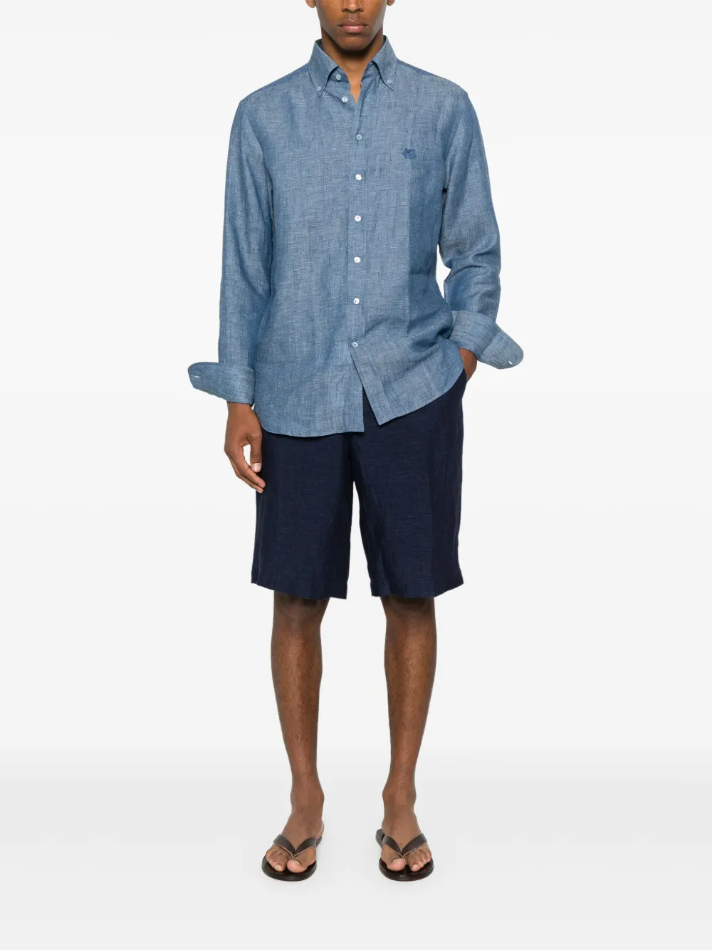 ETRO Linnen overhemd - Blauw