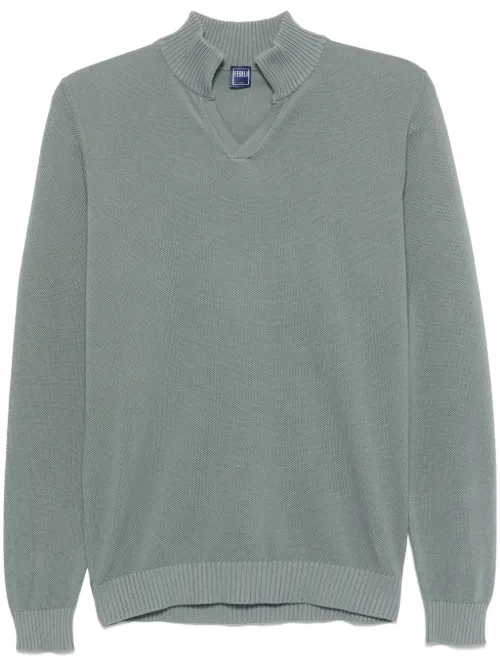 Fedeli pull en coton - Vert - Fedeli - Modalova