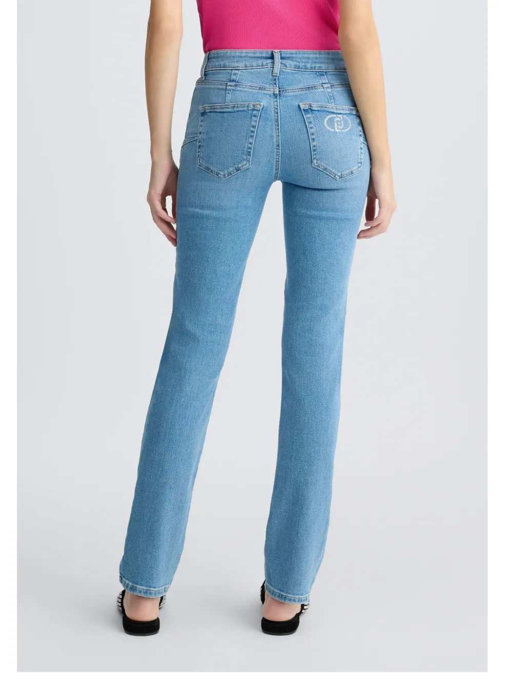 LIU JO Slim-fit jeans met stras Blauw