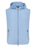 Moorer zip-up gilet - Blue