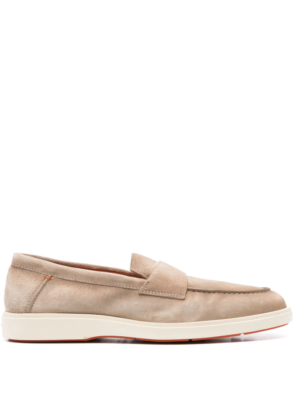 Santoni suede loafers Neutrals