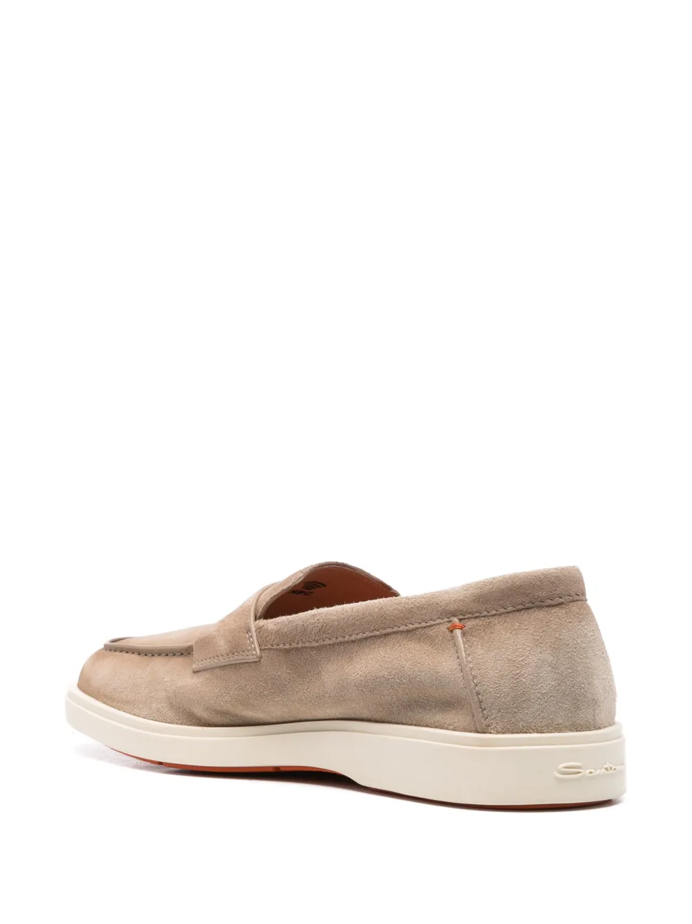 Santoni suede loafers Neutrals