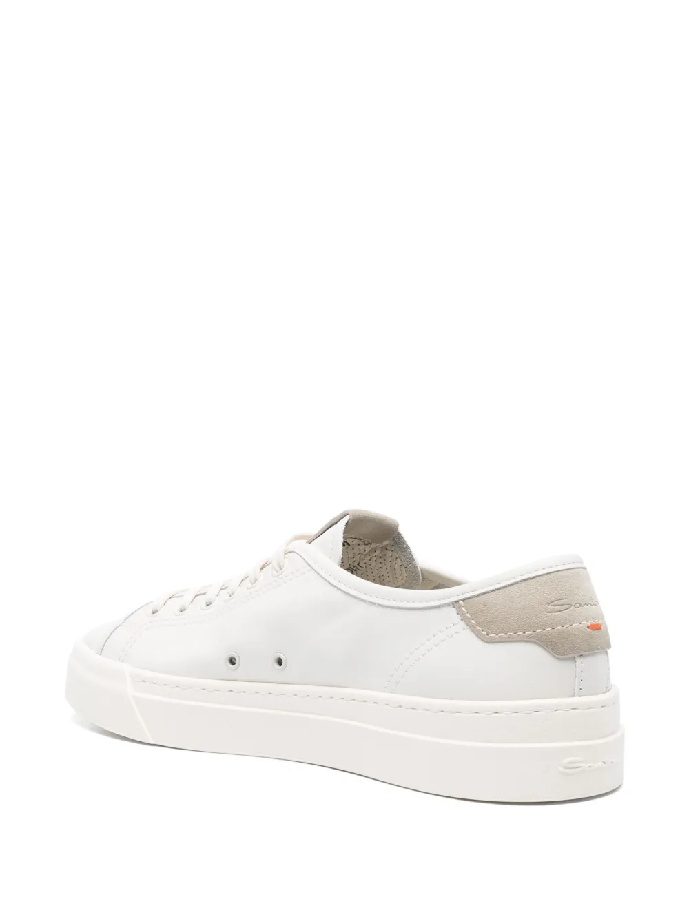 Santoni leather sneakers Neutrals