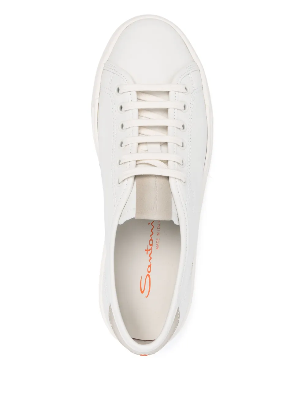 Santoni leather sneakers Neutrals