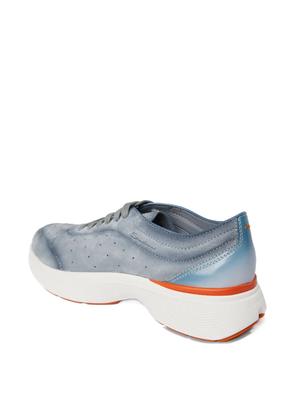 Santoni Bounce perforated sneakers Blue