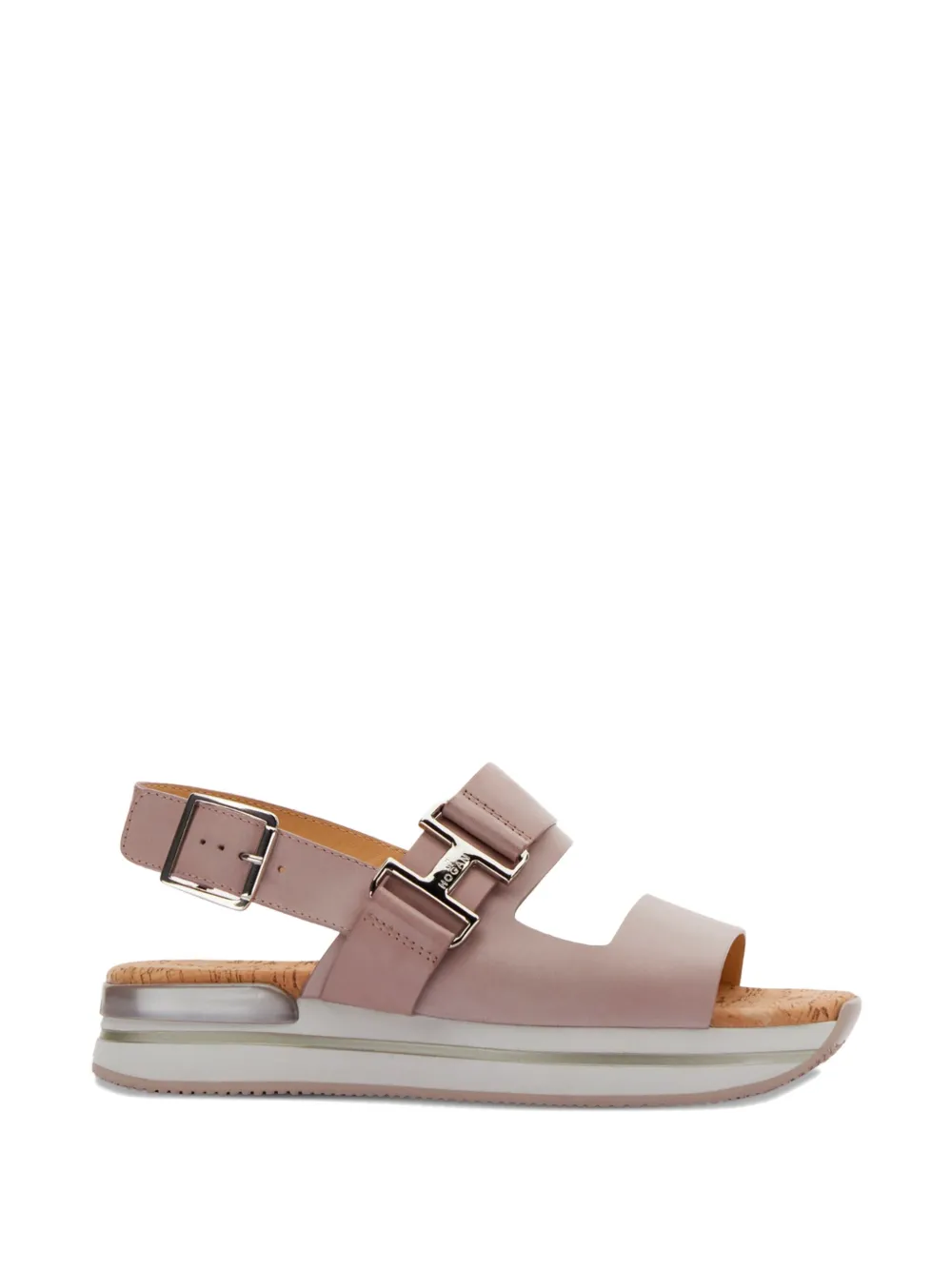 Hogan leather sandals - Roze