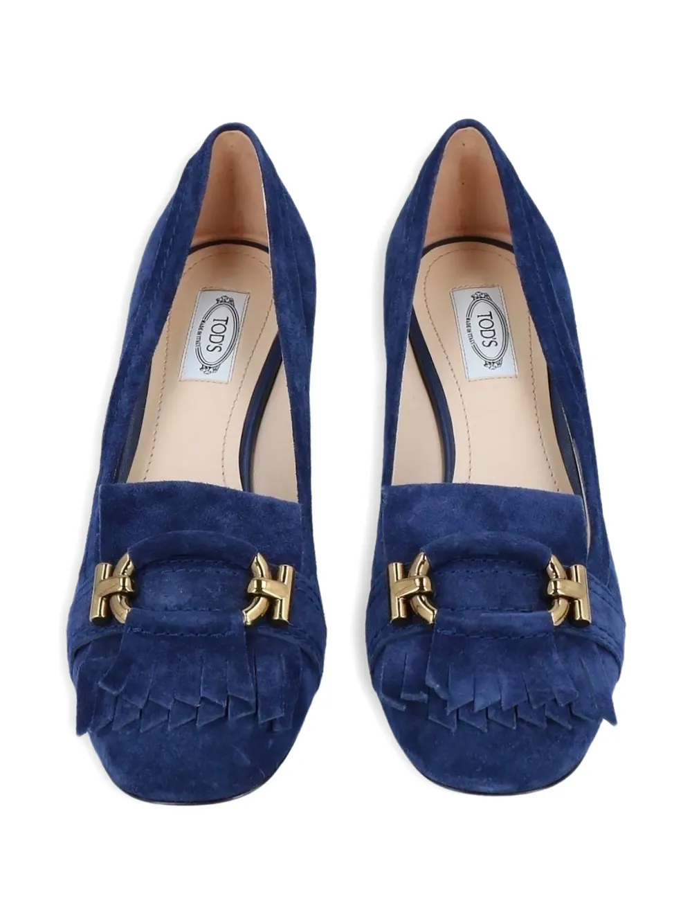 Tod's Courts suède pumps met hak Blauw