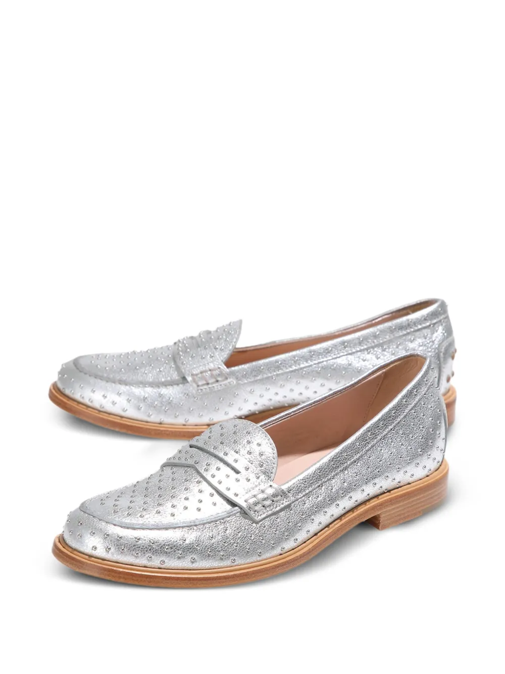Tod's Loafers verfraaid met studs - Zilver