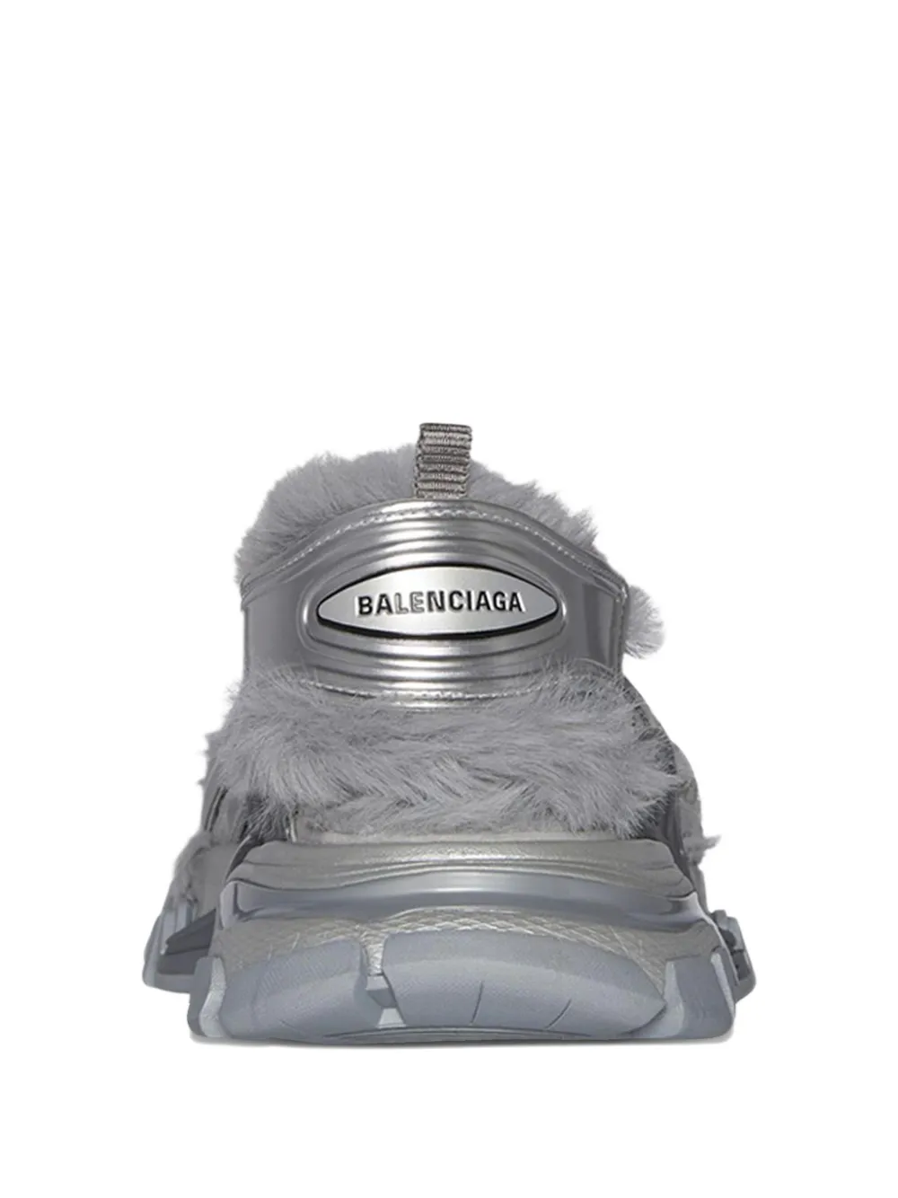 Balenciaga Track flat sandals Silver
